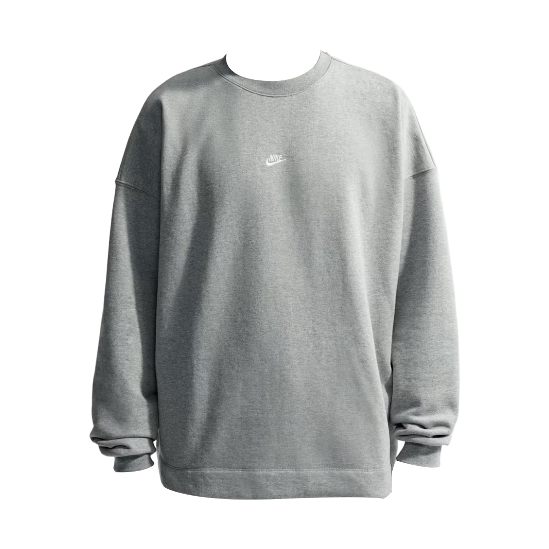 IF0748-063 Nike NSW Club Oversized French Terry Crewneck Sweatshirt Dark Grey Heather White - Asia