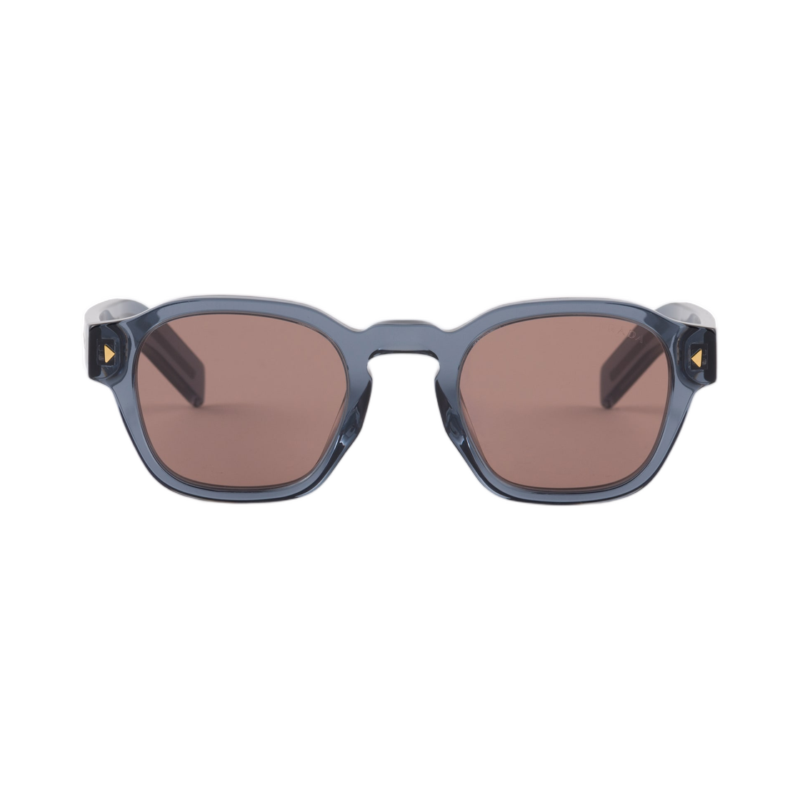 SPRA16-E17T-FE05D Prada Sunglasses with Iconic Metal Plaque Bark Brown