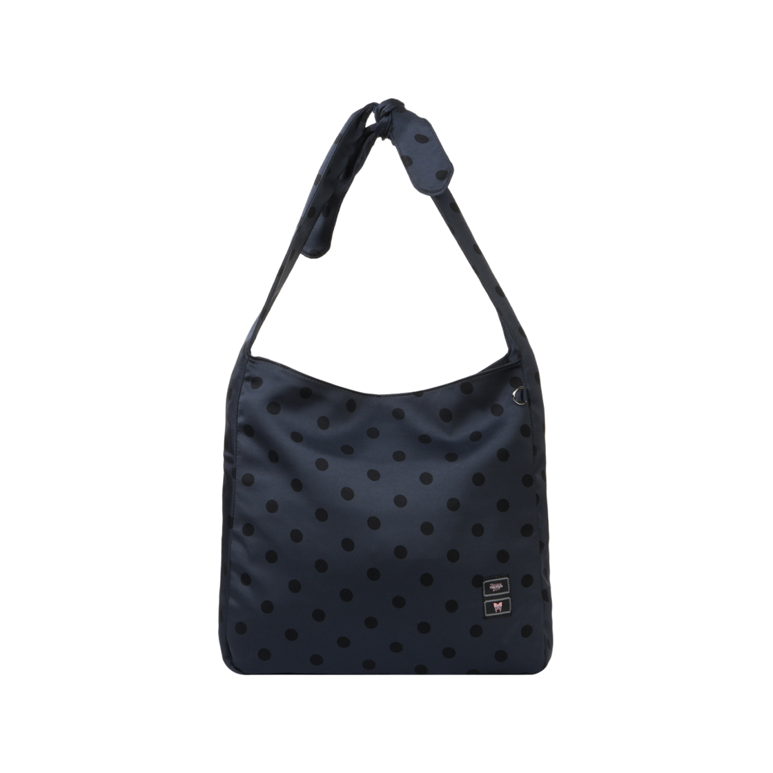 닉앤니콜 × 영거송 도트 리본 숄더 백 차콜(NICK&NICOLE × YOUNGER SONG Dot Ribbon Shoulder Bag Charcoal)
