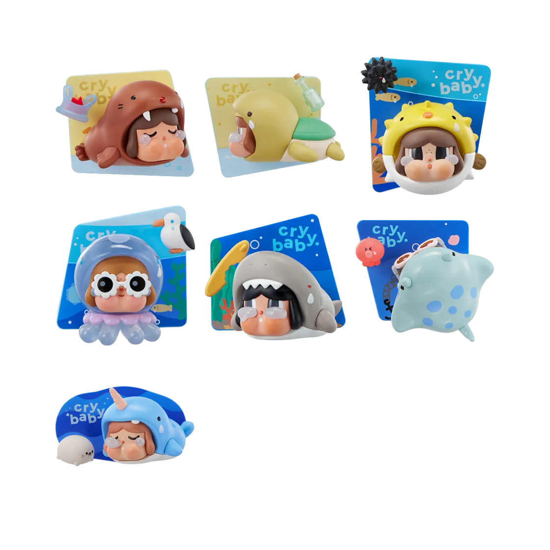 팝마트 크라이베이비 눈물 바다 시리즈 마그넷 미개봉 랜덤박스 (6개입)(Pop Mart Crybaby Cry Me An Ocean Series Fridge Magnet Sealed Case (6 Blind Boxes)) - 2