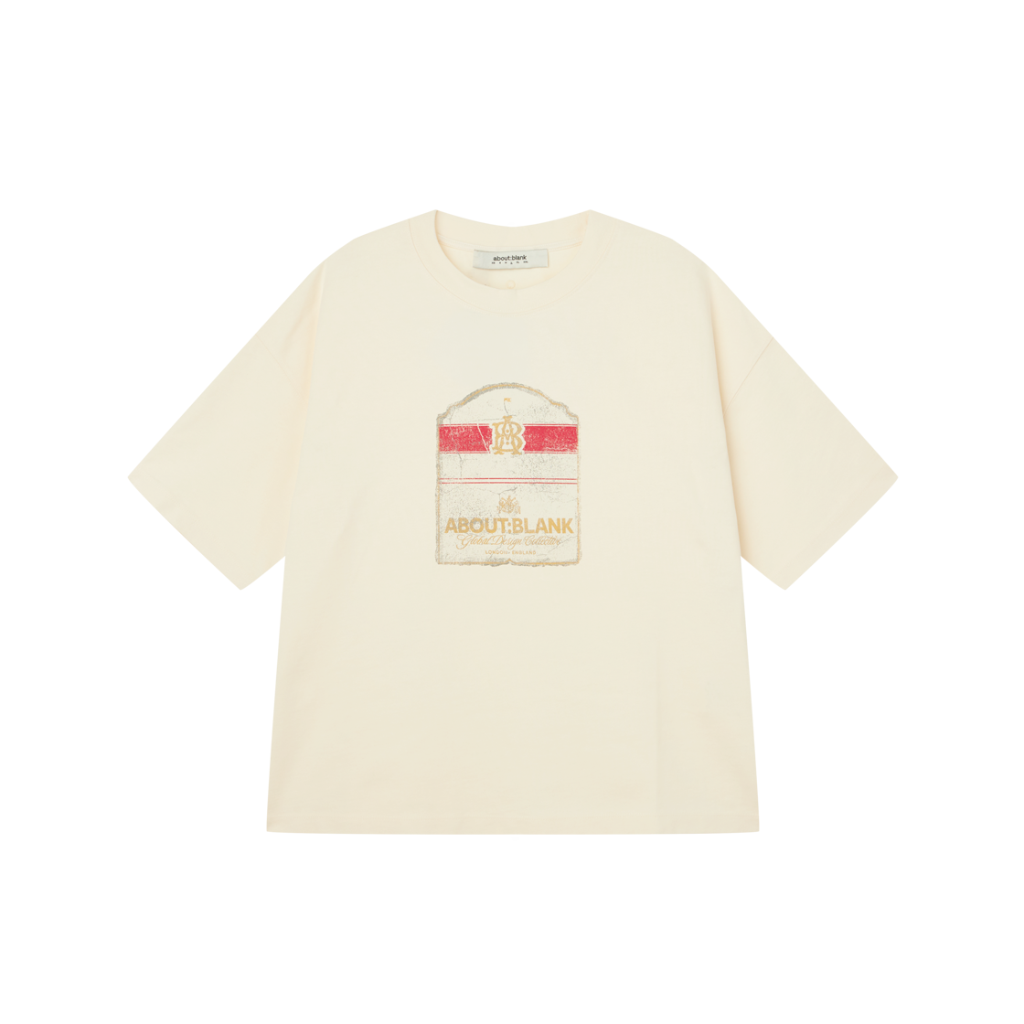 [KREAM 단독] 어바웃 블랭크 보틀 티셔츠 오트 - 26FW([KREAM 단독] About:Blank Bottle T-Shirt Oat - 26FW)