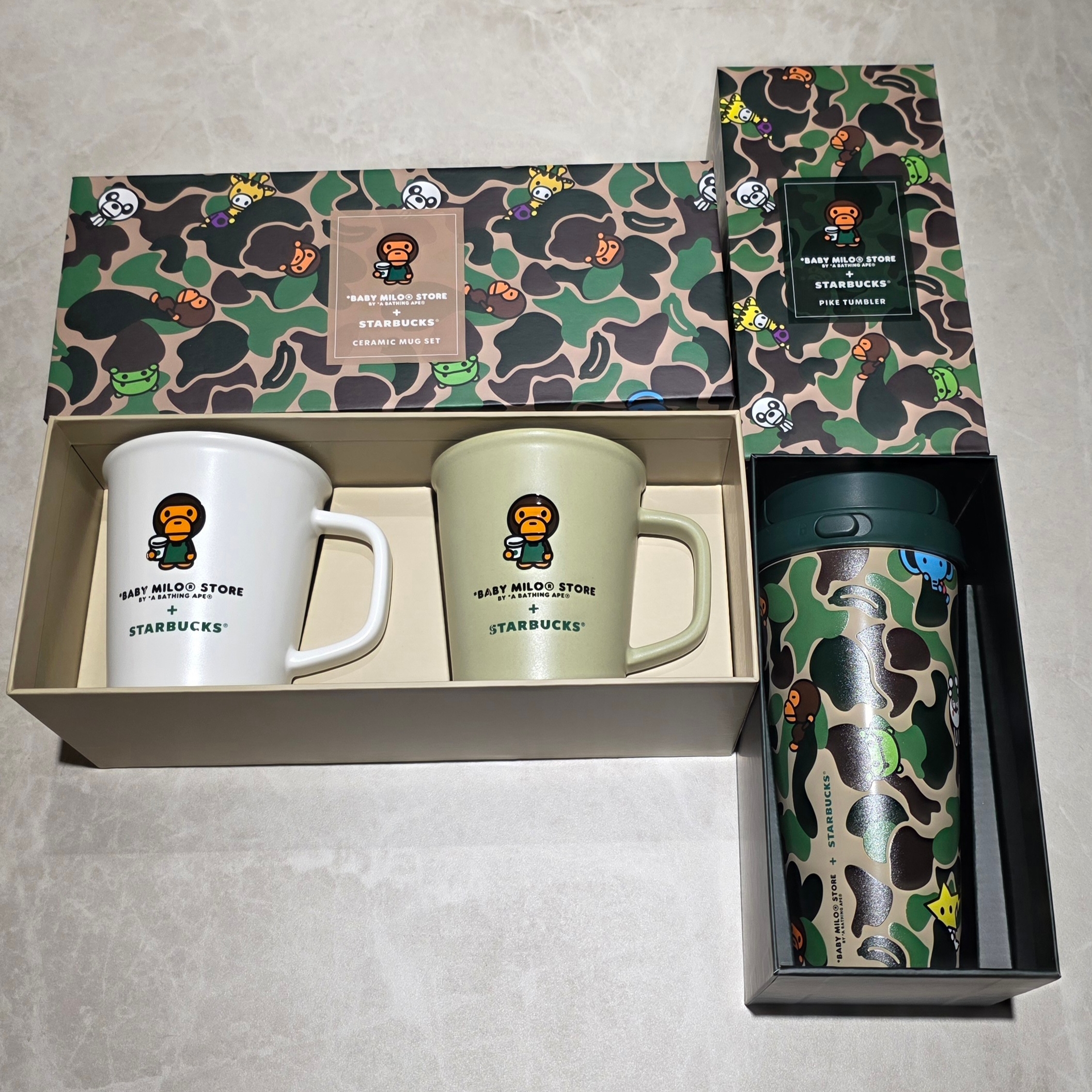 Starbucks x BAPE Baby Milo Mug (Set of 2), Starbucks x BAPE Baby Milo Tumbler 473ml 착용 스타일