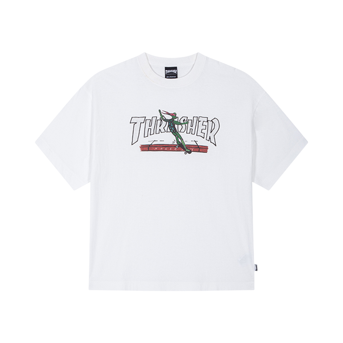 트레셔 레드 커브 바이 엘에스디 월드플레이스 티셔츠 화이트(Thrasher Red Curb By Lsd Worldpeace T-Shirt White)