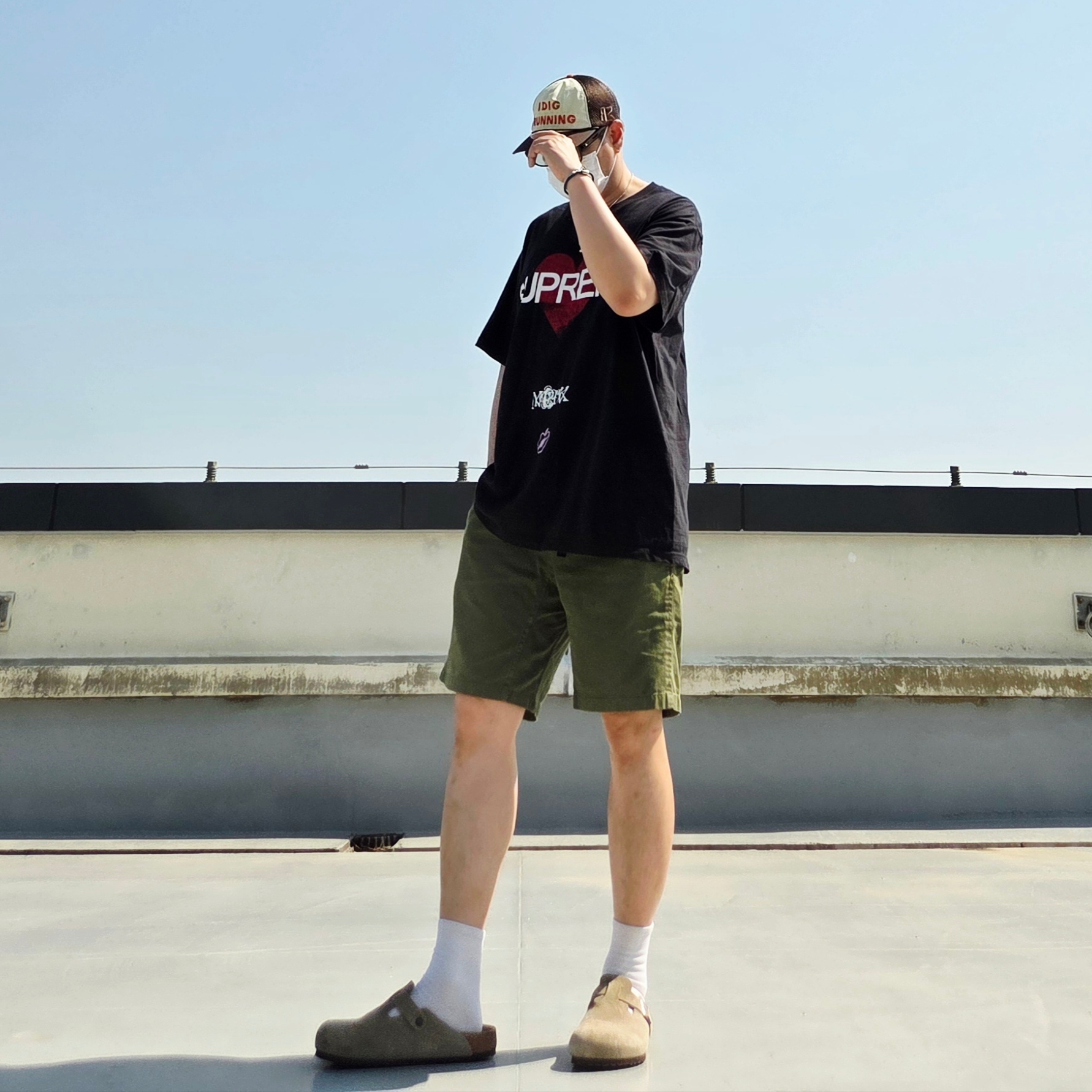 Human Made Military Card Case Black, Alex Zono I Dig Running Trucker Hat OG Brown - CapeTown 착용 스타일 - 3