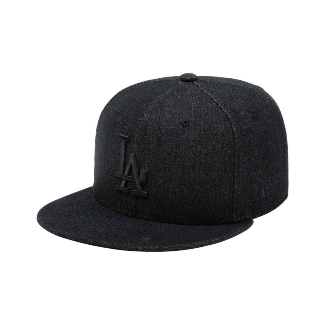 14737592 New Era MLB LA Dodgers Denim Fitted Cap Black Denim