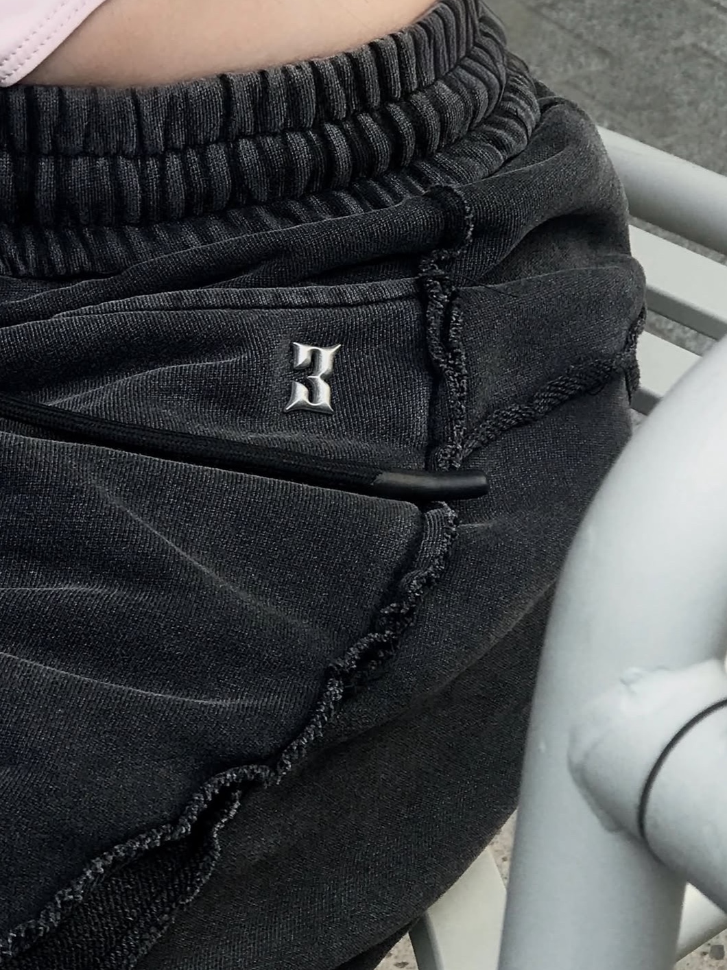 PHOS333 W Vintage Washed Wide Sweatpants 착용 스타일 - 5