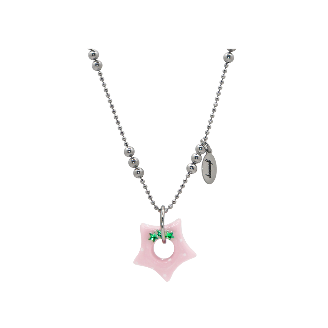 글리밉 글리밍 리틀 스타 베리 넥클리스 핑크(Gleameep Gleaming Little Star Berry Necklace Pink)