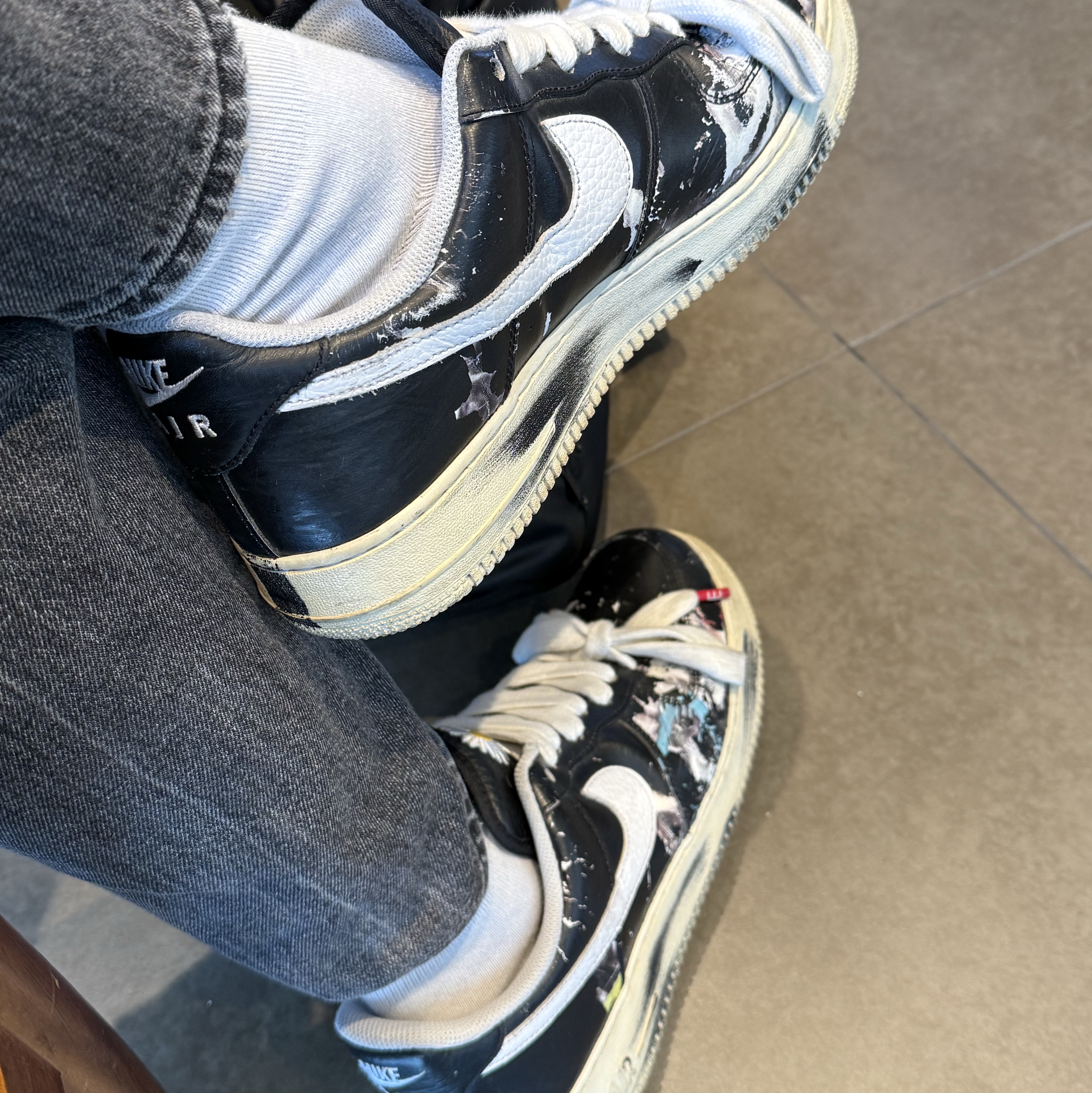 Nike x Peaceminusone Air Force 1 Low Para-Noise 착용 스타일