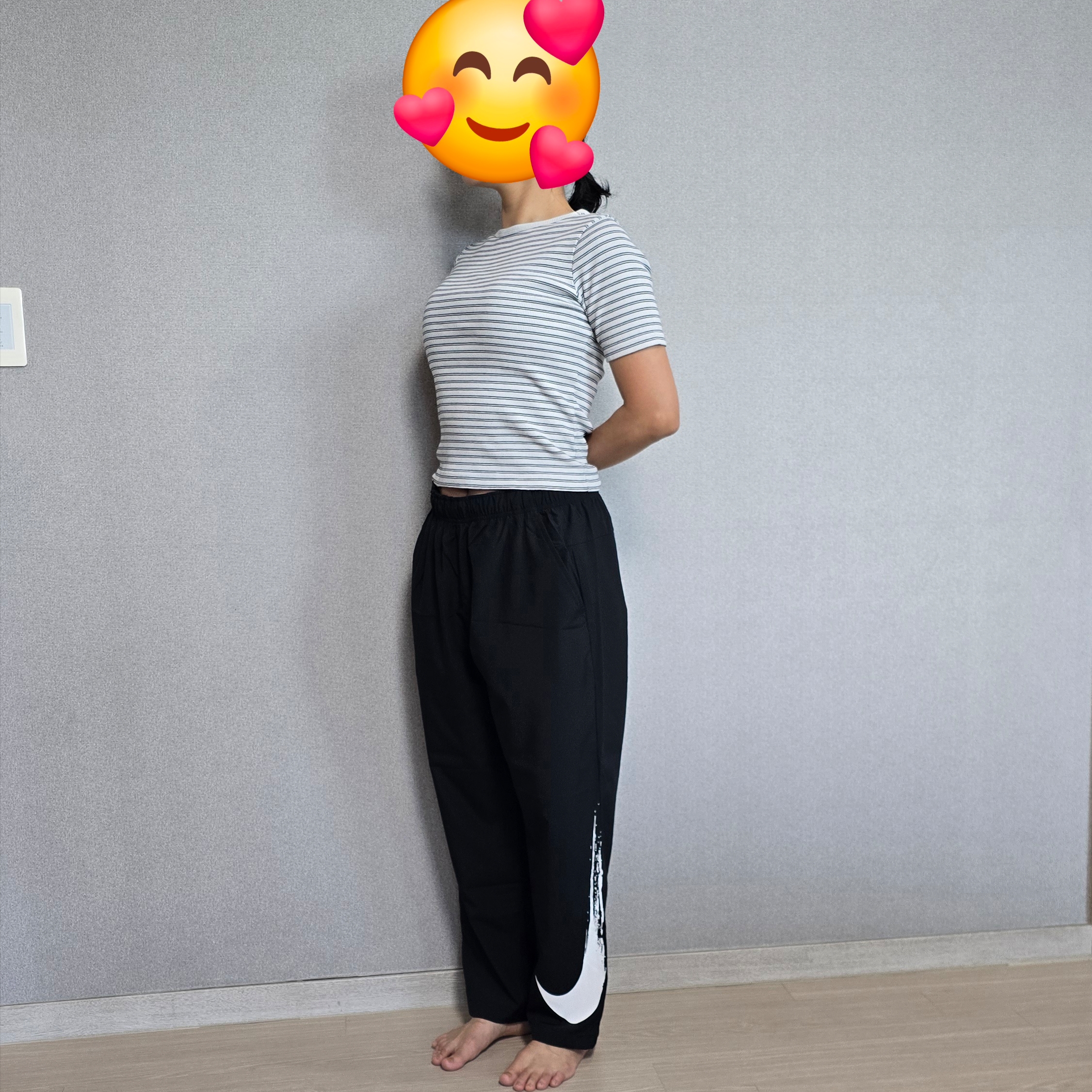Nike Form Dri-Fit Open Hem Versatile Trousers Black White - Asia 착용 스타일