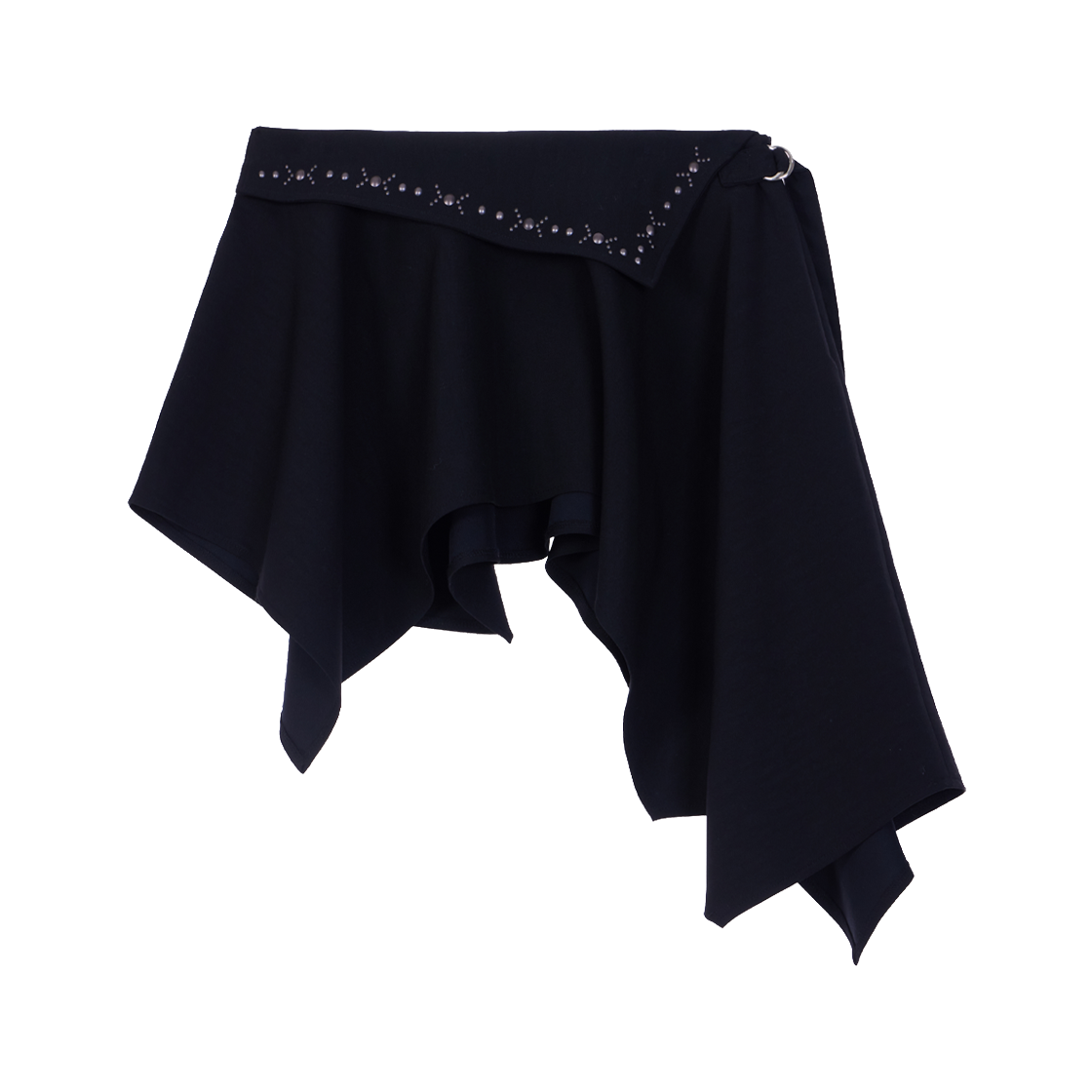 로제프란츠 스터드 언밸런스 플레어 스커트 블랙(Rosefrantz Stud unbalance Flare Skirt [Black]) - 1
