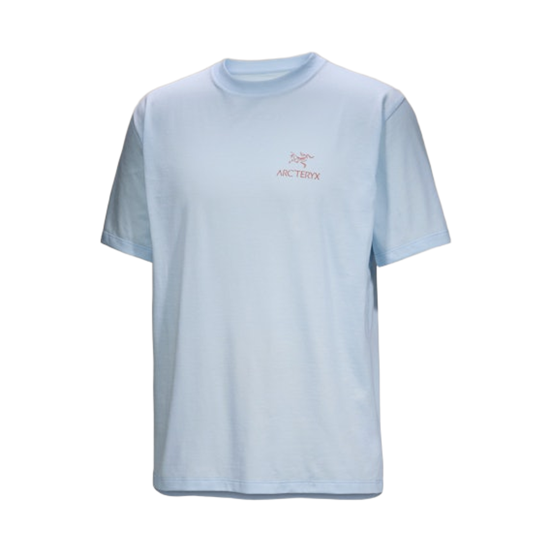 아크테릭스 크래그 SL 코튼 버드 워드 SS 티셔츠 알파인 블루 스톤 레드(Arc'teryx Kragg SL Cotton Bird Word SS T-Shirt Alpine Blue Stone Red)