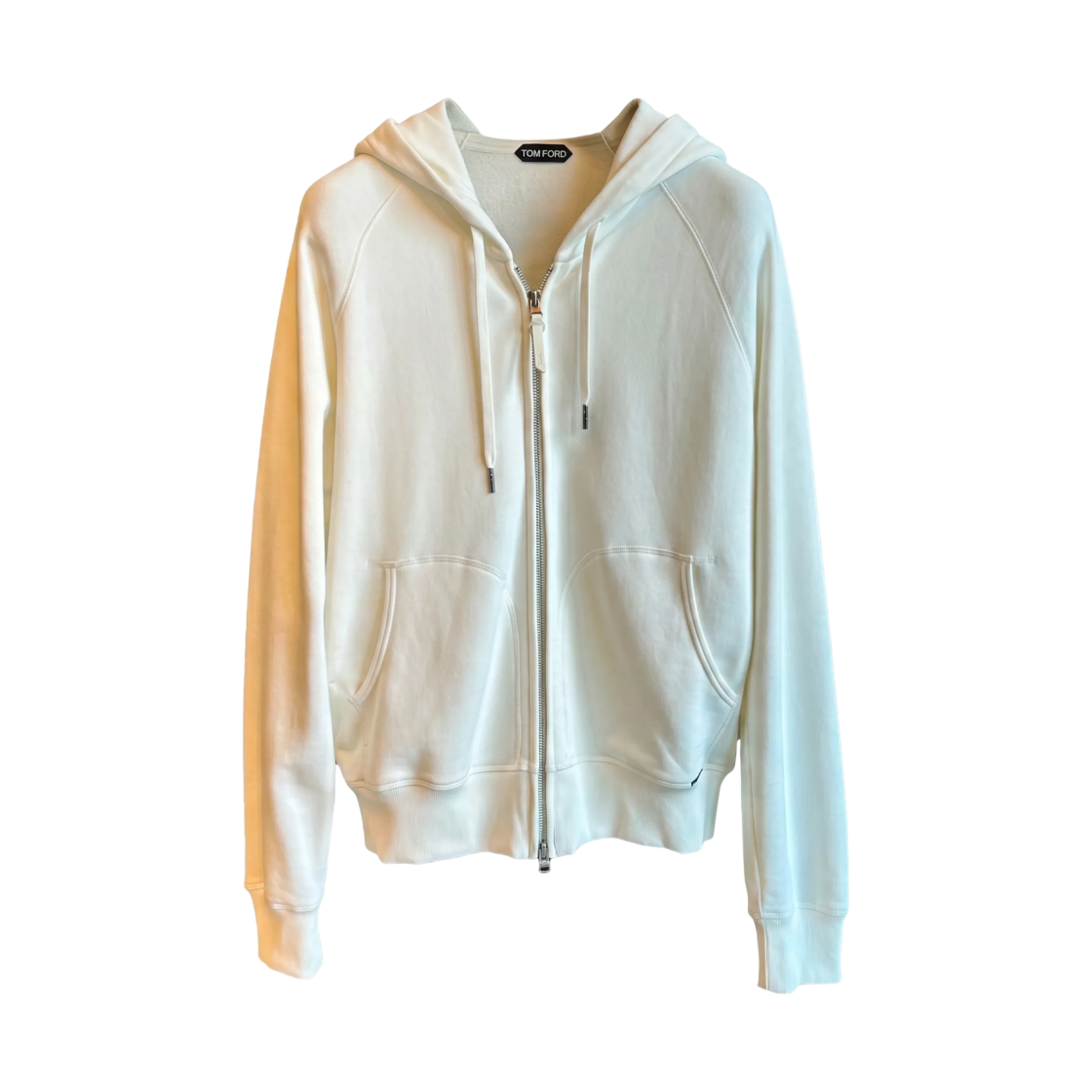 톰포드 코튼 후드 집업 화이트(Tom Ford Cotton Hooded Zip-Up White)