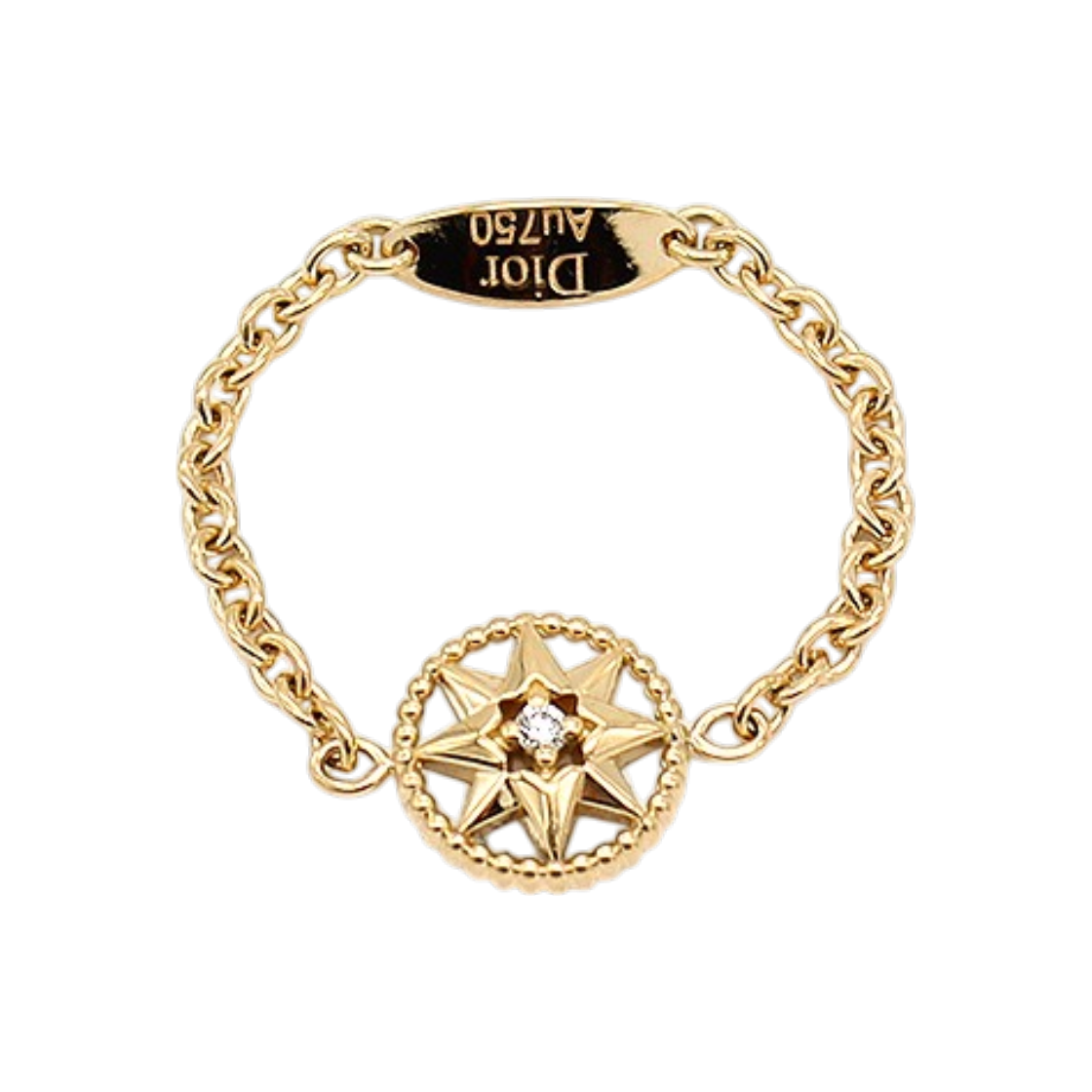 ITAEMODFFPRV Dior Rose des Vents 18K Yellow Gold Mother-of-Pearl Diamond Ring JRDV95064