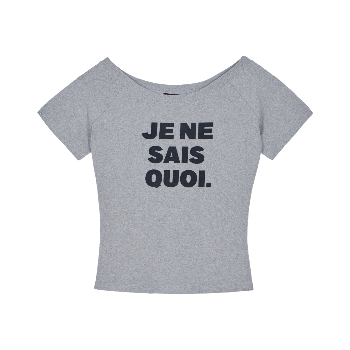 RS26UTS107GRY Rosefrantz Minimal French Lettering T-shirt [Gray]