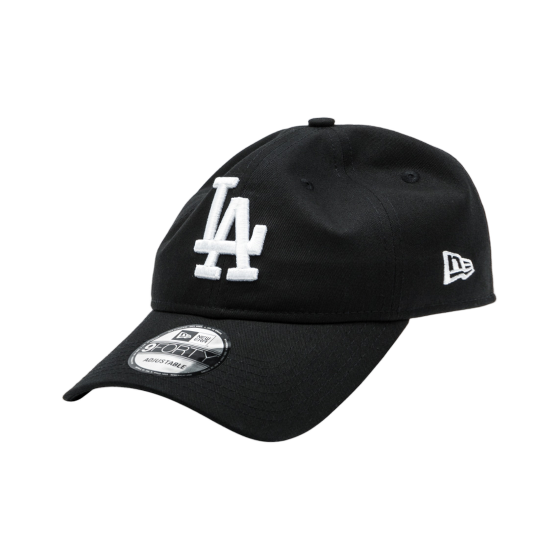 뉴에라 MLB 화이트 온 블랙 LA 다저스 언스트럭쳐 볼캡 블랙(New Era MLB White on Black LA Dodgers Unstructured Ball Cap Black) - 2