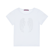 Rosefrantz Sparkle Angel Wing T-shirt [White]