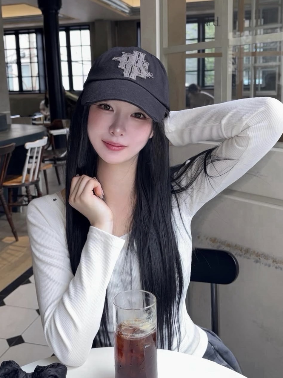 PHOS333 Phos Applique Ball Cap 착용 스타일 - 1