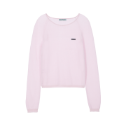 Rosefrantz Boatneck Sheer Basic Knit [Pink]