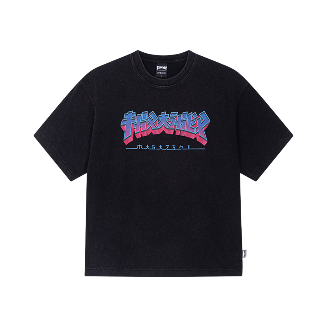 트레셔 고질라 스톤워싱 티셔츠 블랙(Thrasher Godzilla Stone Washing T-Shirt Black)