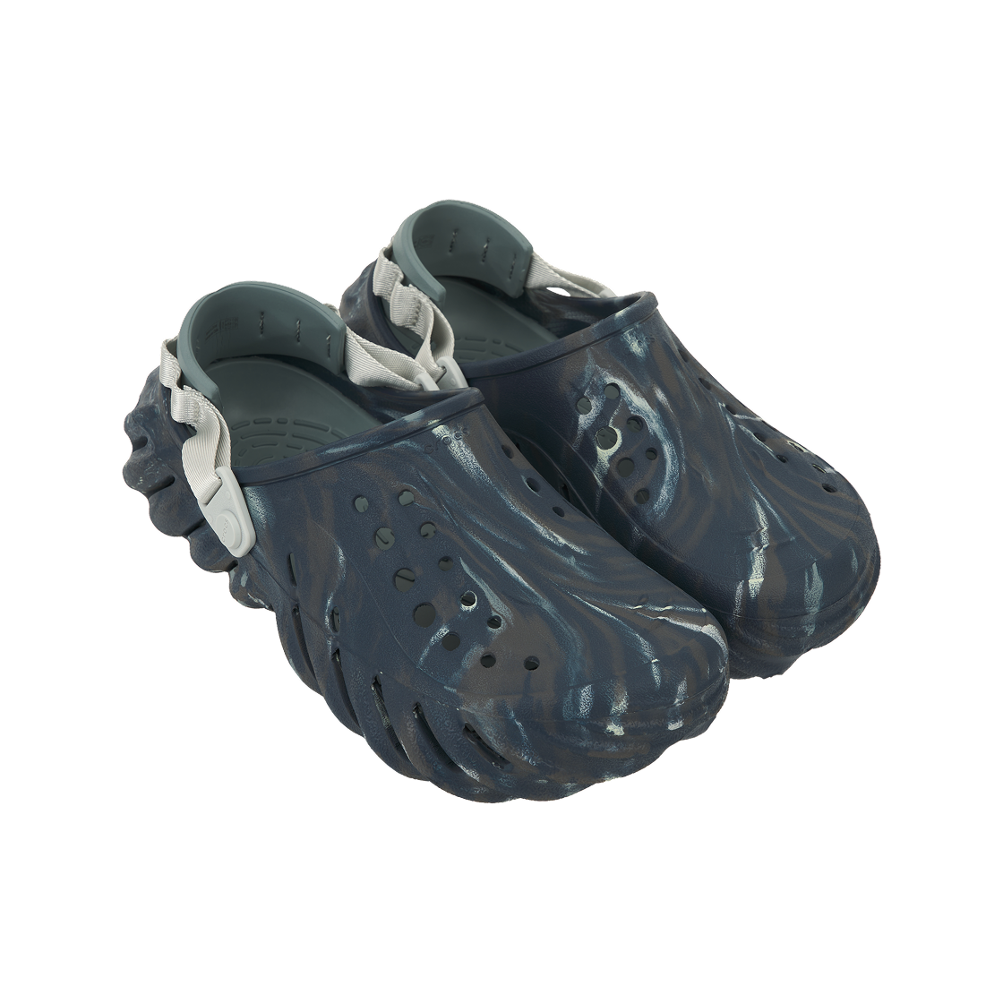 크록스 에코 마블드 클로그 블랙 샌드 멀티(Crocs Echo Marbled Clog Black Sand Multi) - 4
