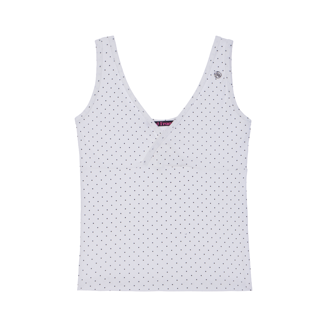 RS26USV107WHT Rosefrantz Dot V-neck Layered Sleeveless [White]