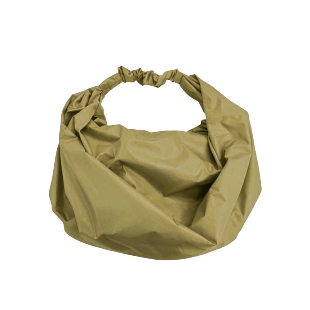 아코크 글로시 라지 탱글 트위스트백 머스타드(ACOC Glossy Large Tangle Twist Bag Mustard)