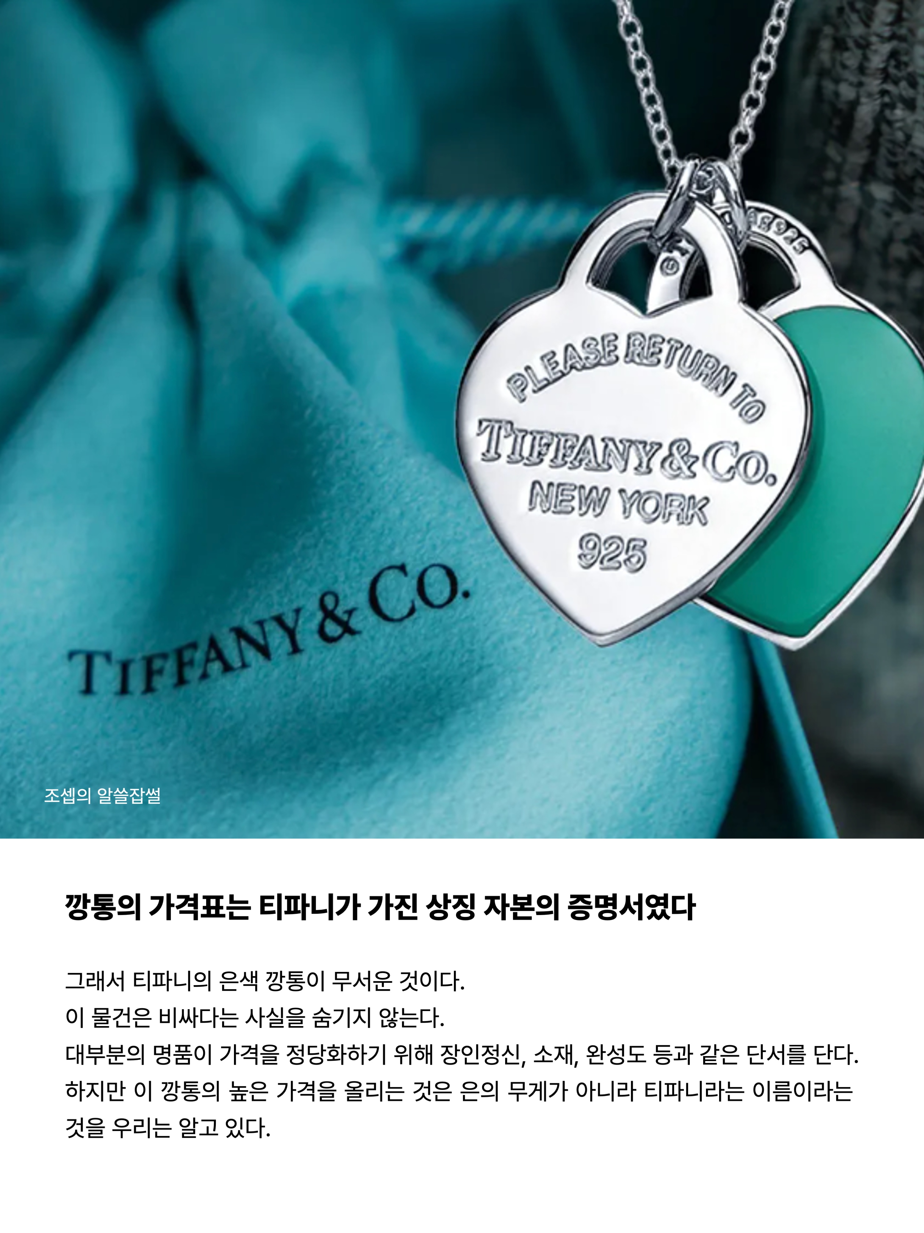 Tiffany & Co. Return To Tiffany Blue Double Heart Tag Pendant Mini Silver 착용 스타일 - 9