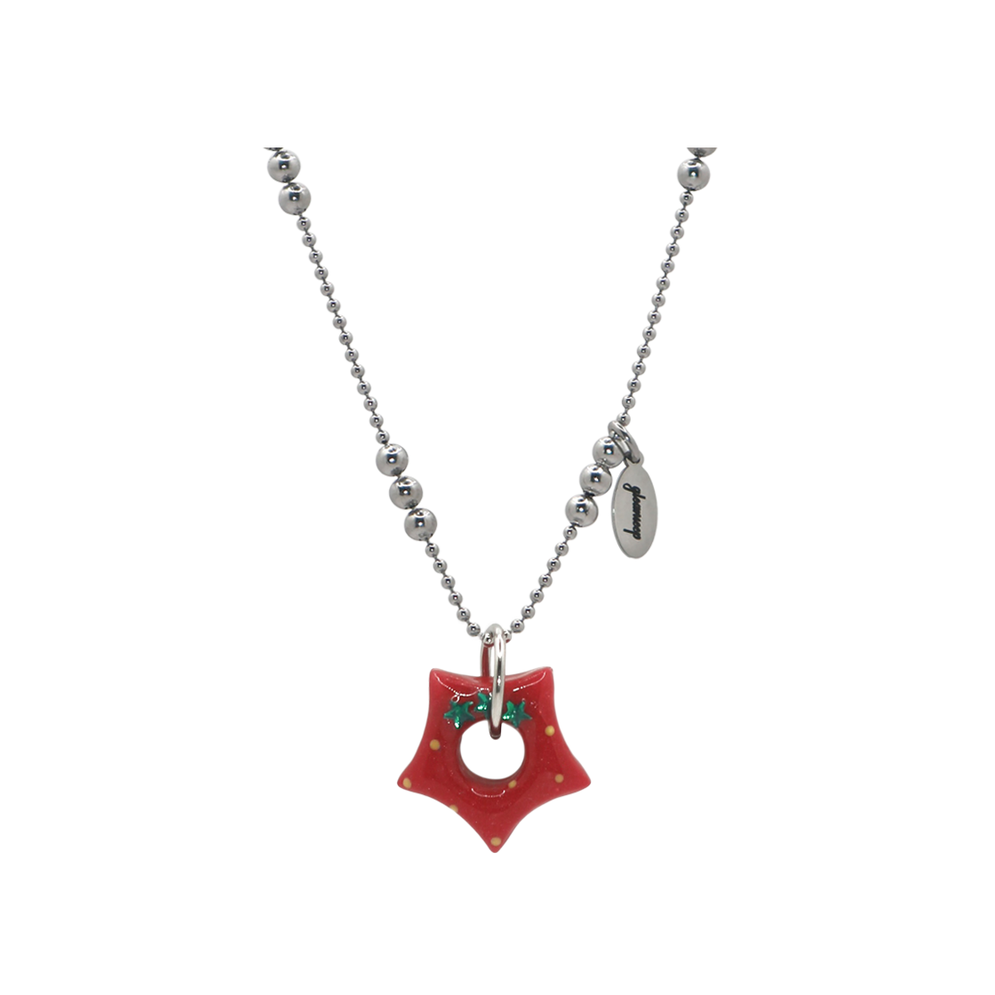 글리밉 글리밍 리틀 스타 베리 넥클리스 레드(Gleameep Gleaming Little Star Berry Necklace Red)