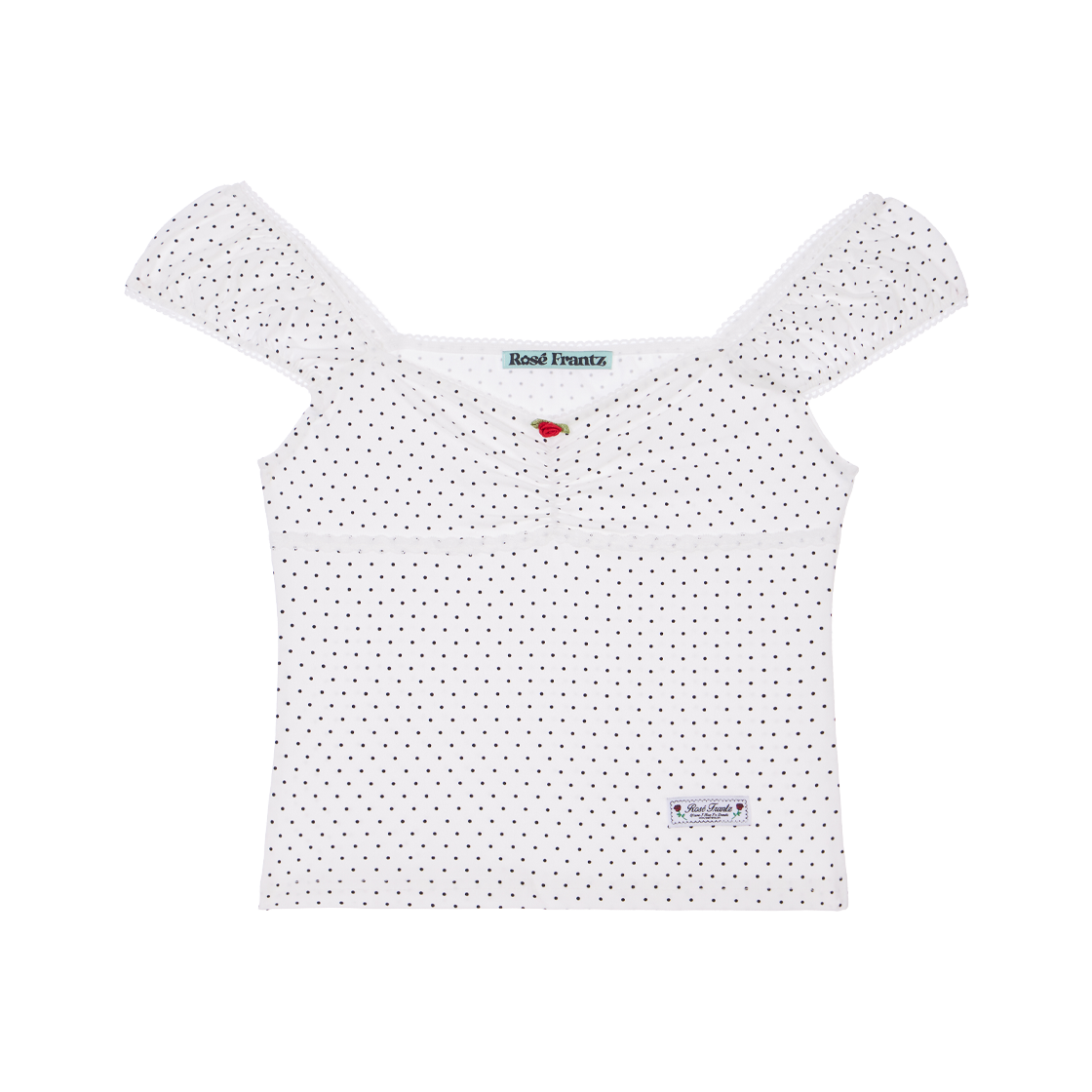 RS26USV109IVR Rosefrantz Rose Dot Shirring sleeveless [Ivory]