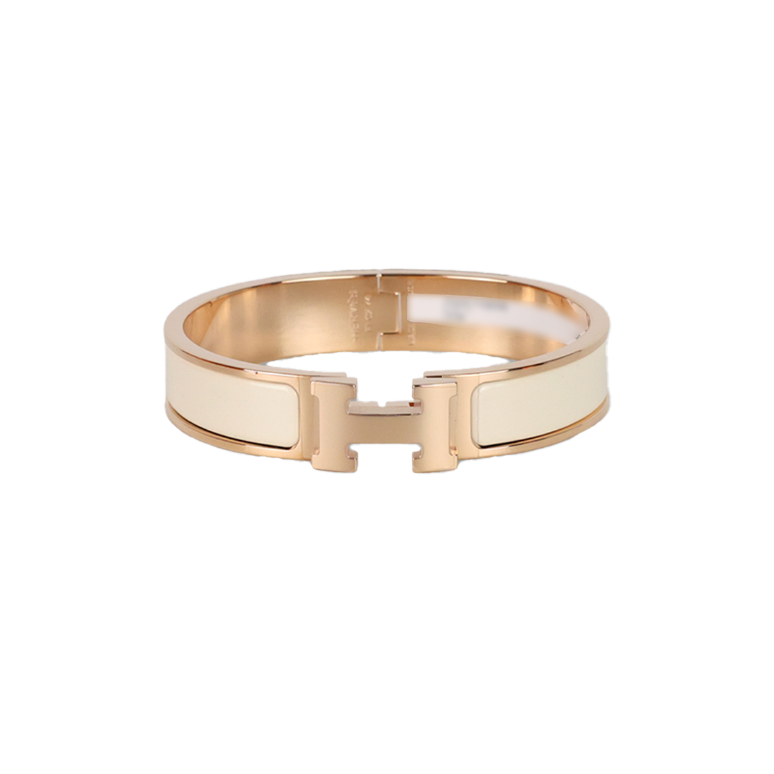 ITHKP24B2N44 Hermes Click H Bracelet in Cream Rose Gold PM