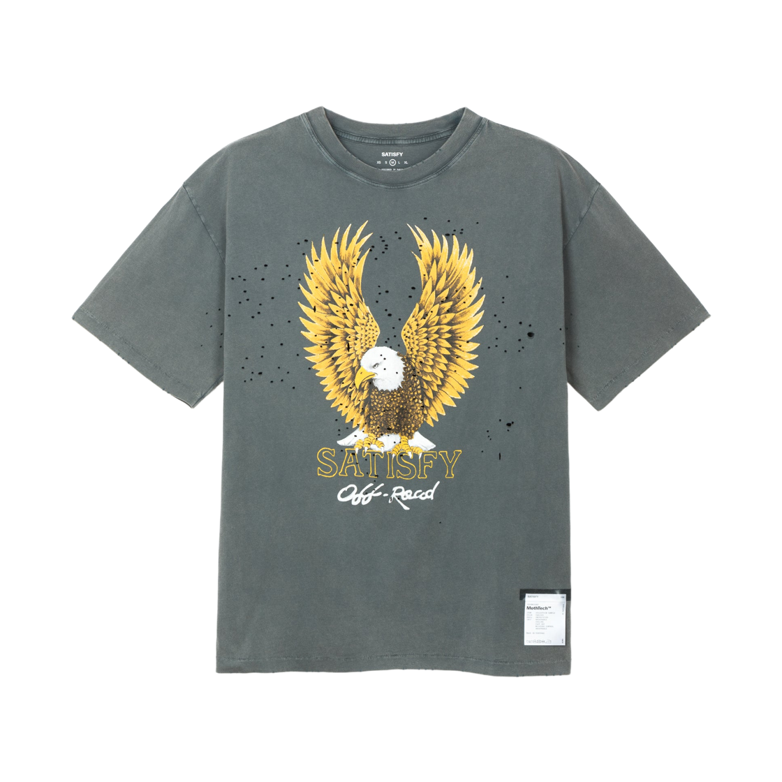 새티스파이 모스테크 티셔츠 페이디드 블랙(Satisfy Mothtech T-Shirt Faded Black)