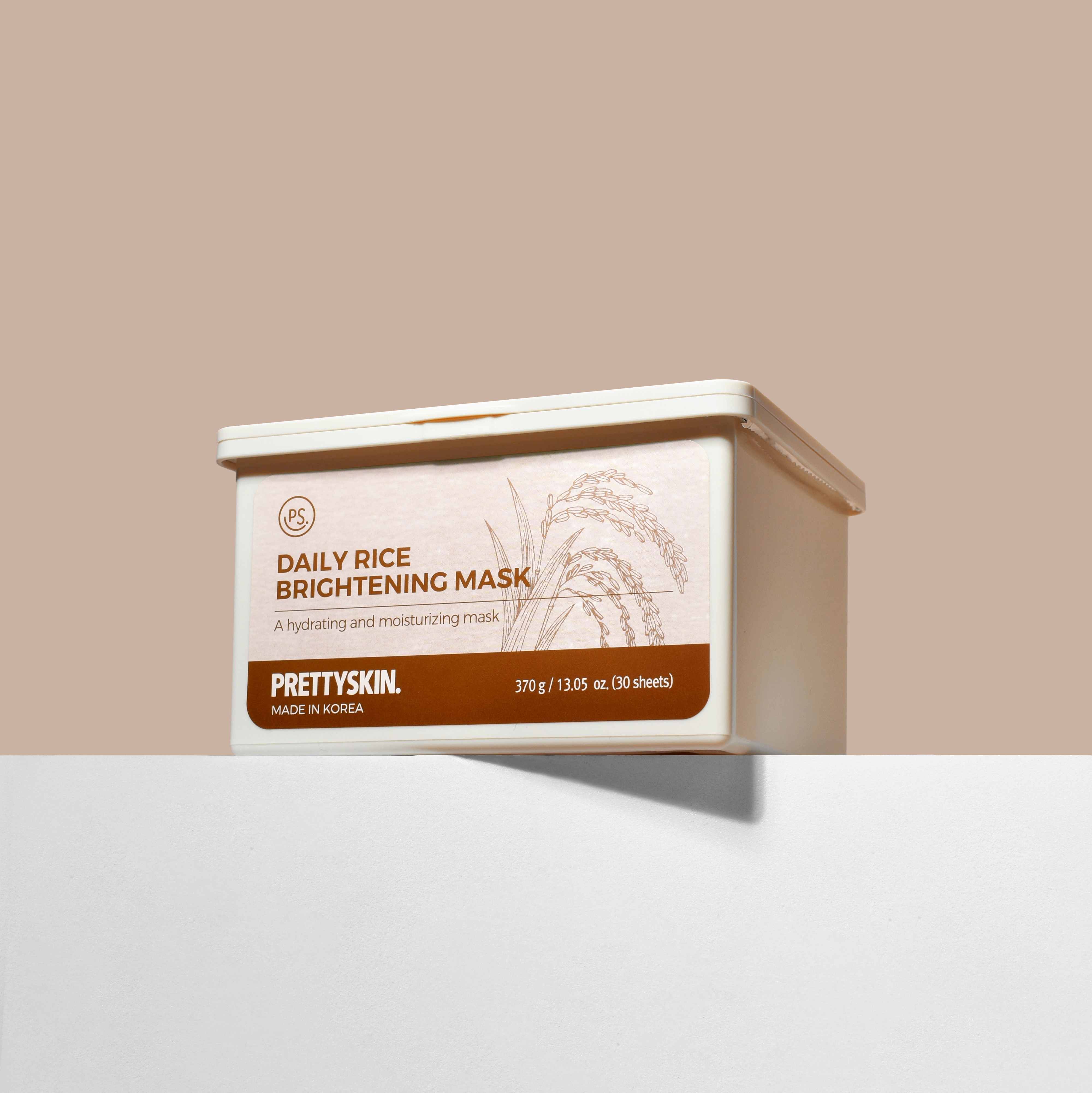 PRETTYSKIN DAILY RICE BRIGHTENING MASK 착용 스타일 - 1