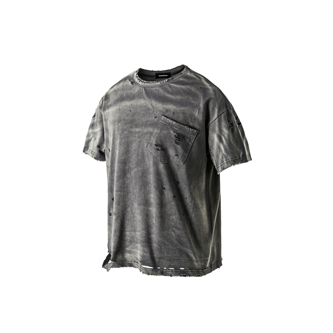 로어링라드 워시드 디스트로이드 티셔츠 그레이(ROARINGRAD Washed Distressed T-Shirt Gray)