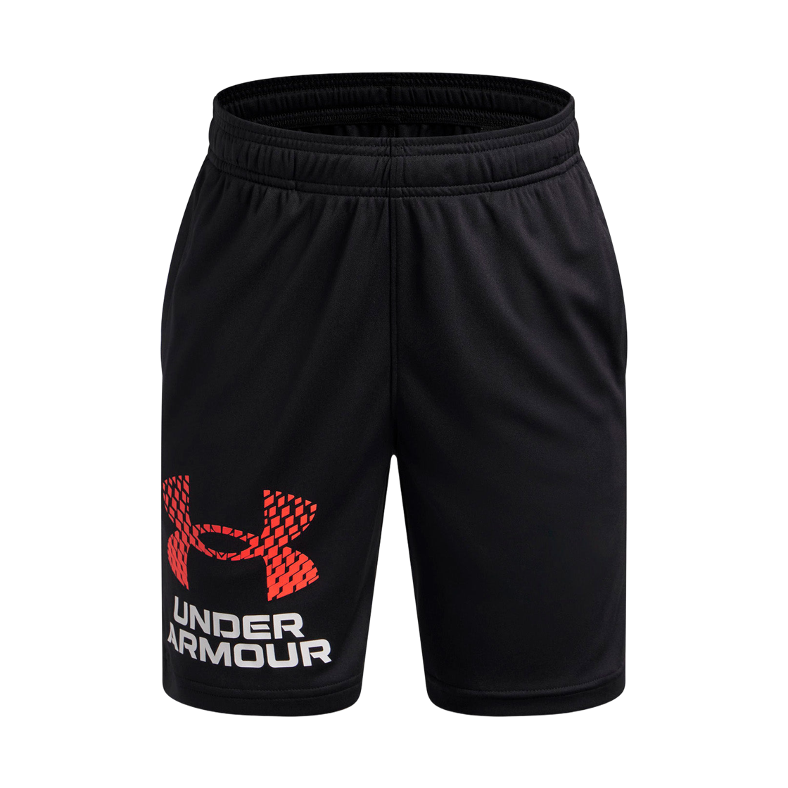 1383333-006 (Kids) Under Armour Tech Logo Shorts Black Red