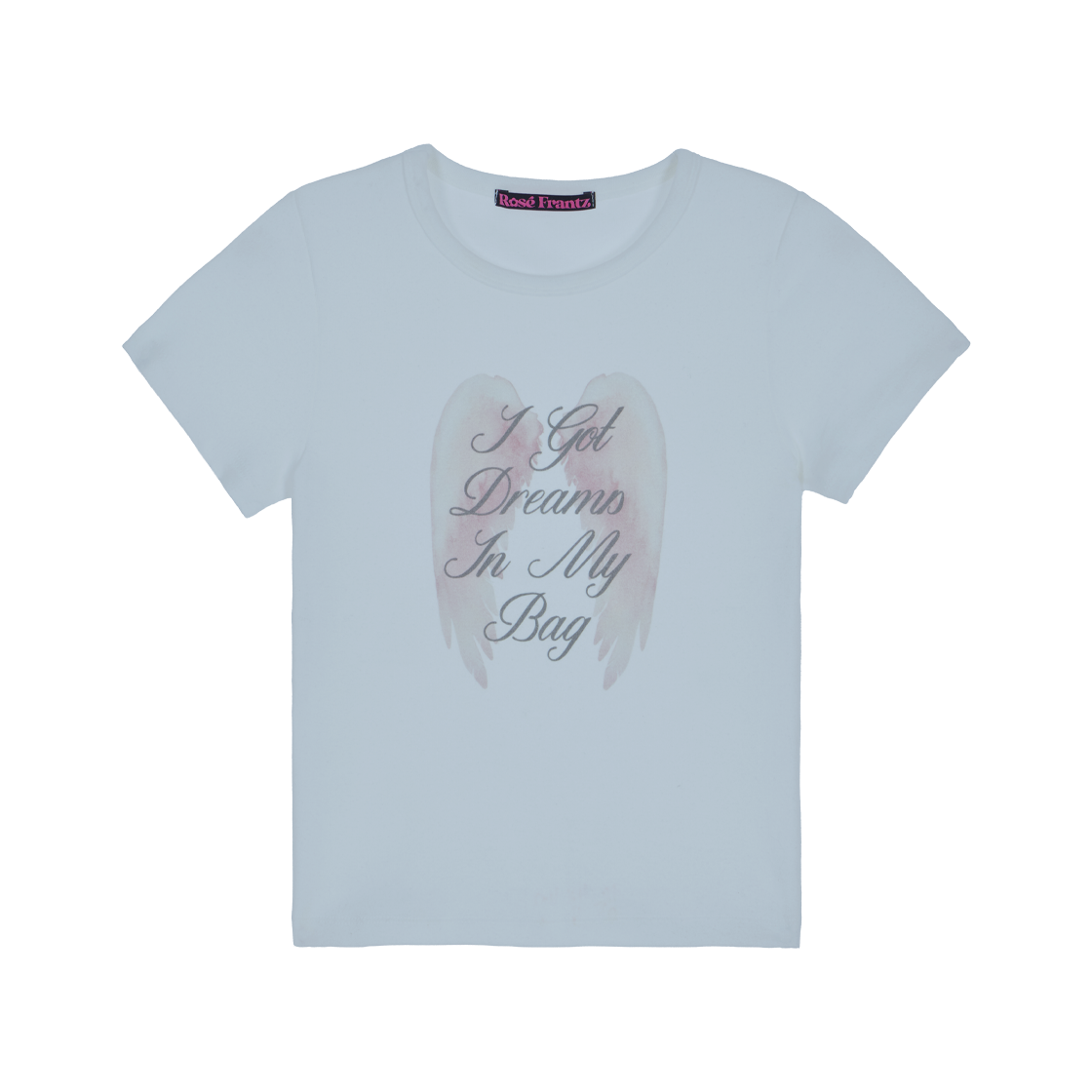 RS26UTS101SBL Rosefrantz Angel Wing Lettering T-shirt [Sky Blue]