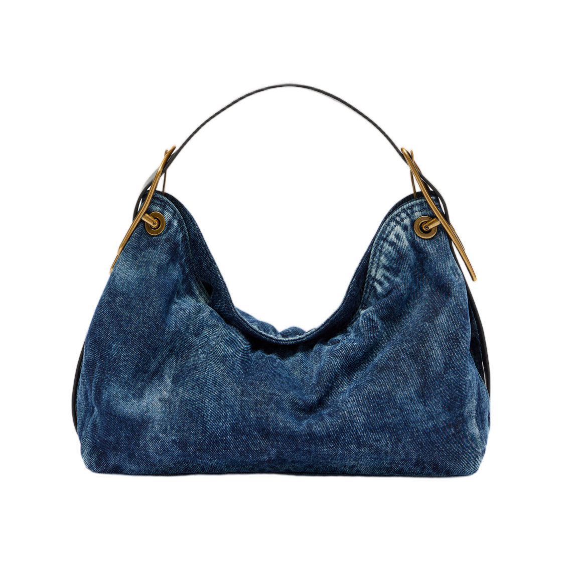 X10729P9152-H8648 Diesel D-Line-Denim Shoulder Bag Medium Blue