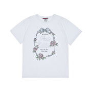 Rosefrantz Vintage Floral Frame T-shirt [White]