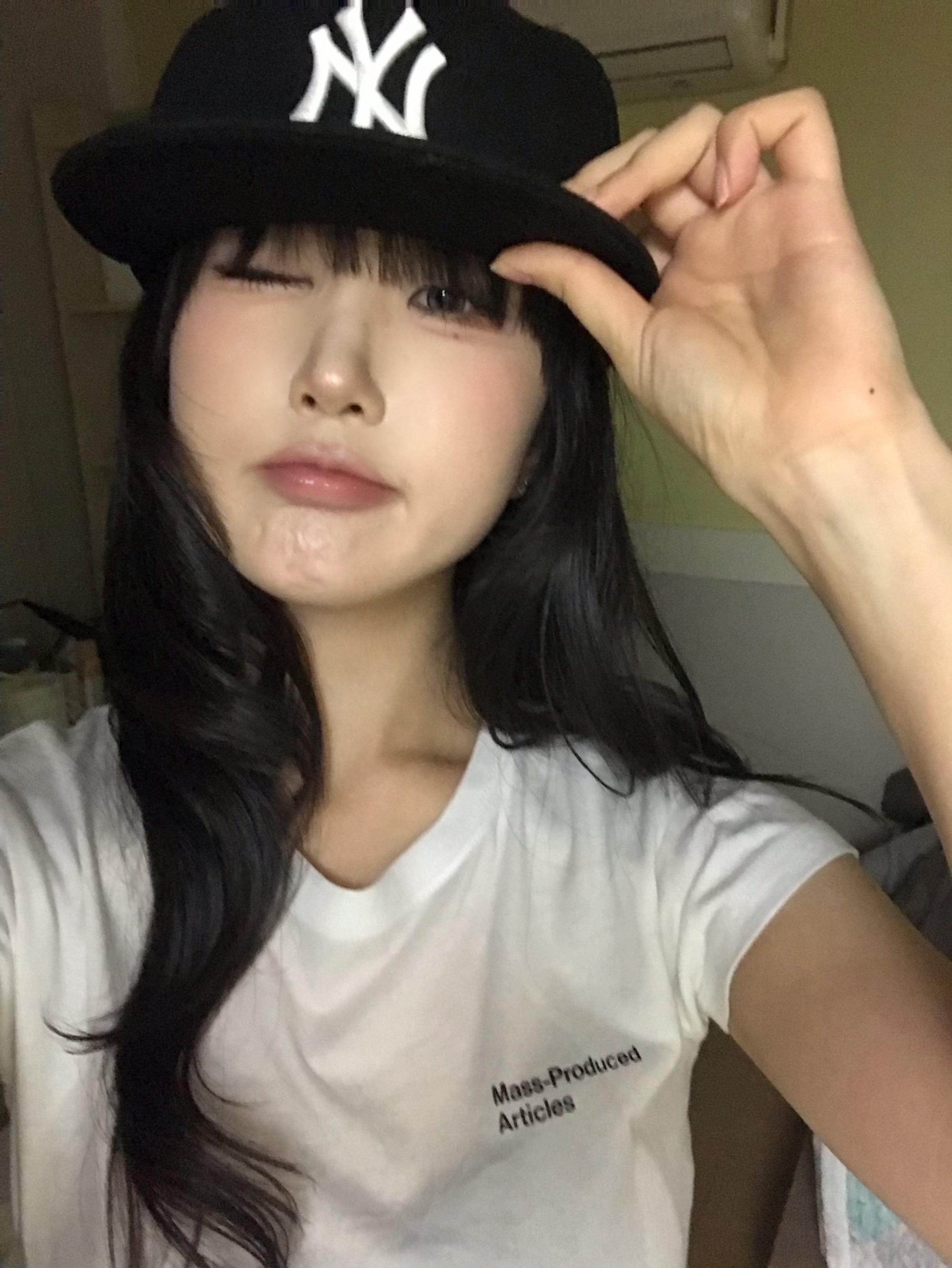 New Era 59Fifty MLB Authentic New York Yankees Game Navy 착용 스타일 - 2