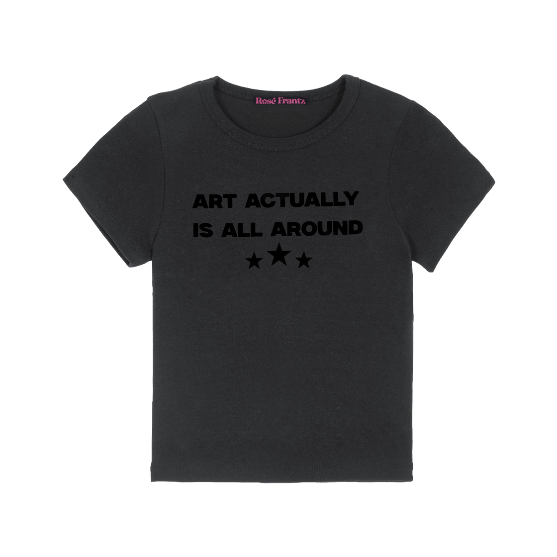 RS26UTS113CRC Rosefrantz Star Lettering T-shirt [Charcoal]