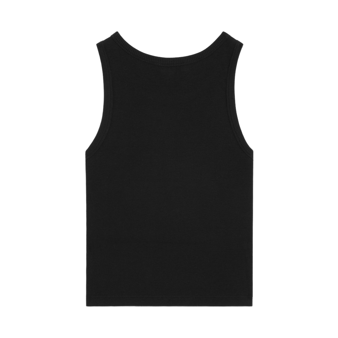 (W) 셀린느 트리옹프 탱크탑 립드 코튼 블랙((W) Celine Triomphe Tank Top in Ribbed Cotton Black) - 2