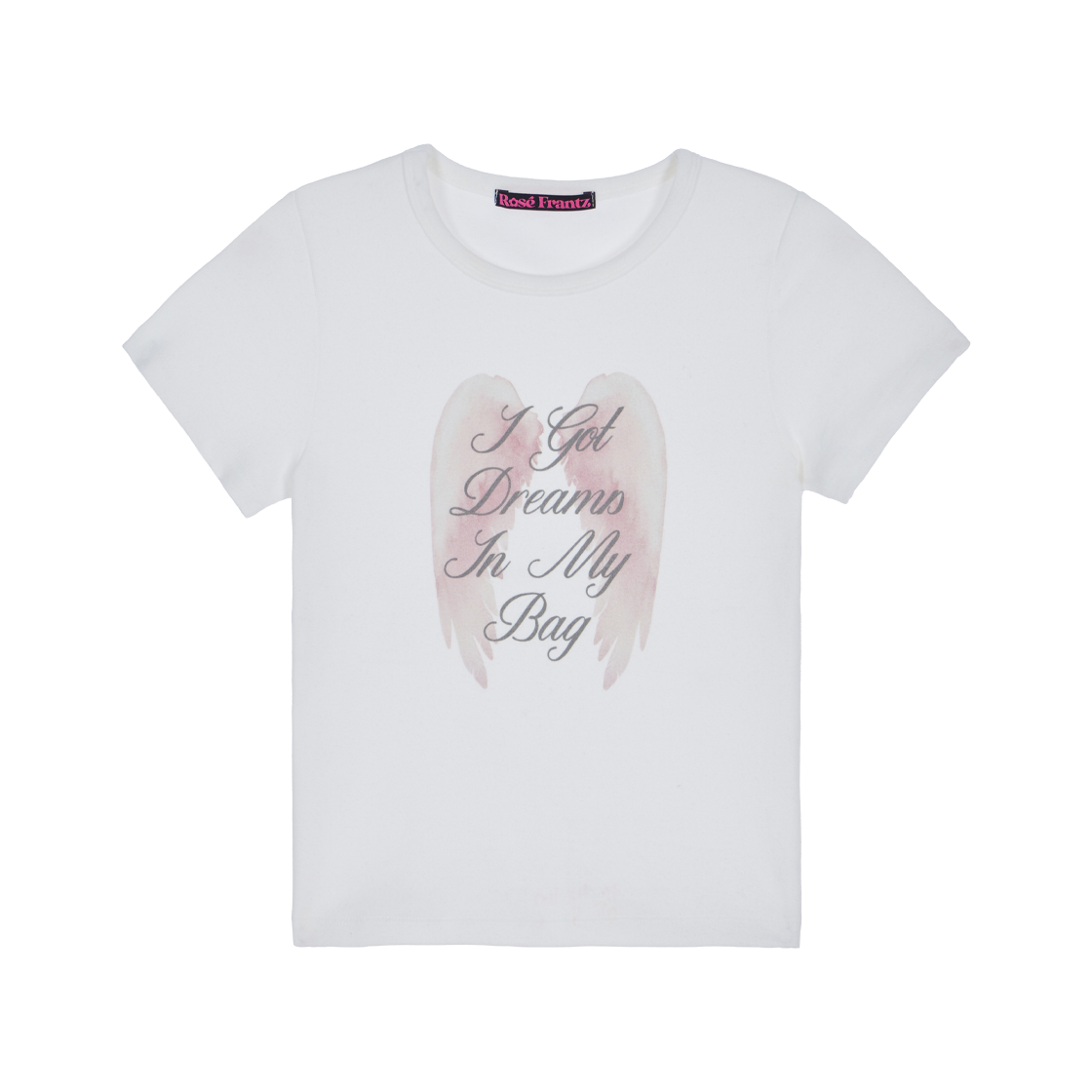 RS26UTS101WHT Rosefrantz Angel Wing Lettering T-shirt [White]