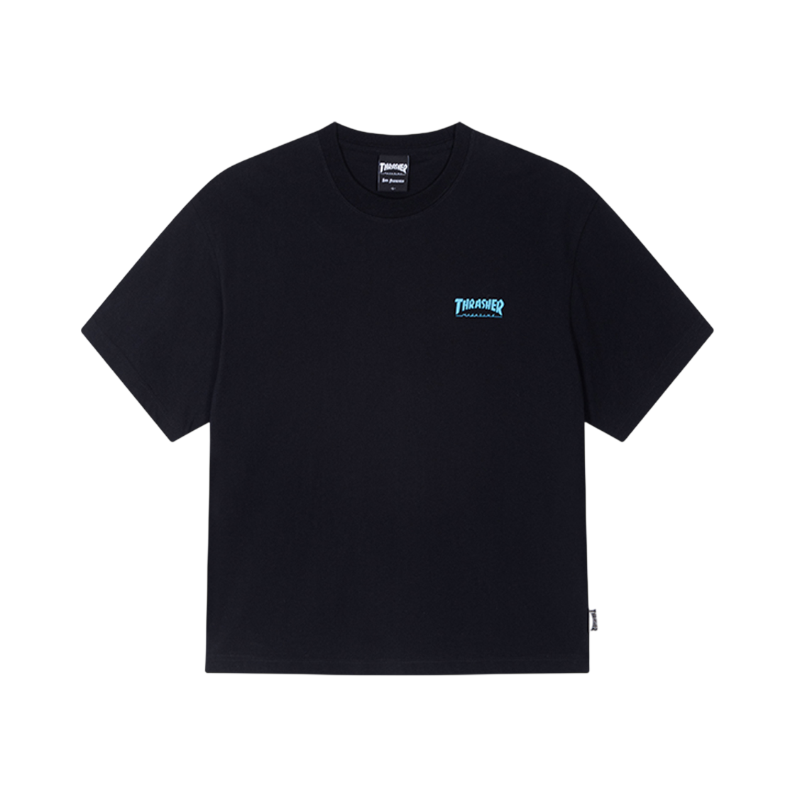 트레셔 스케이트 앤드 디스트로이 크롭 티셔츠 블랙(Thrasher Skate And Destroy Crop T-Shirt Black)