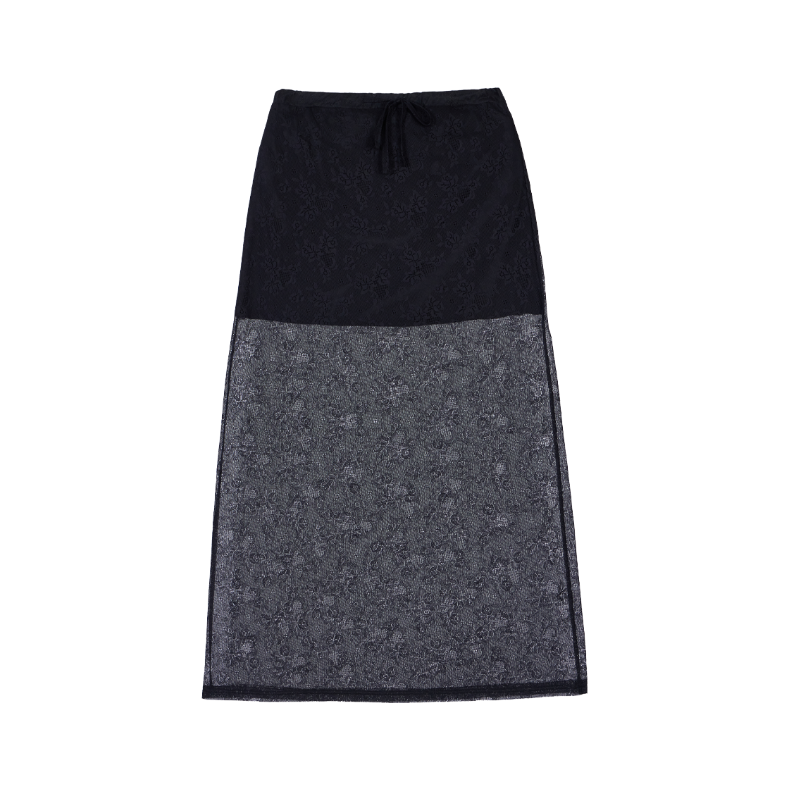 로제프란츠 레이스 로우라이즈 롱 스커트 블랙(Rosefrantz Lace Lowrise Long Skirt [Black])