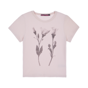 Rosefrantz Floral Sketch Graphic T-shirt [Pink]
