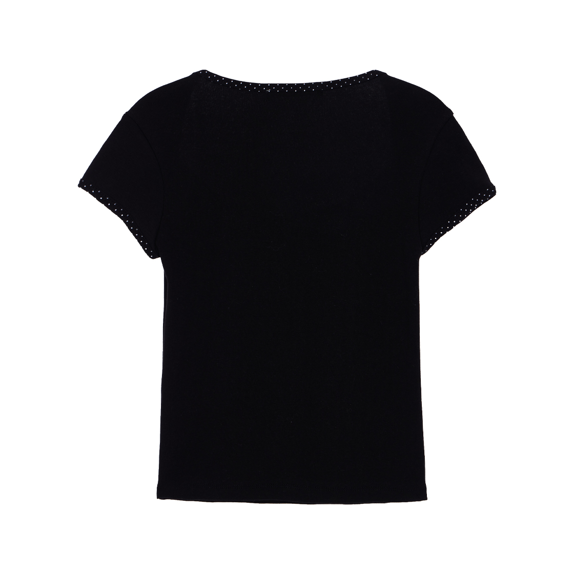 로제프란츠타이니 도트 트림 티셔츠 블랙(Rosefrantz Tiny Dot Trim T-shirt [Black]) - 4