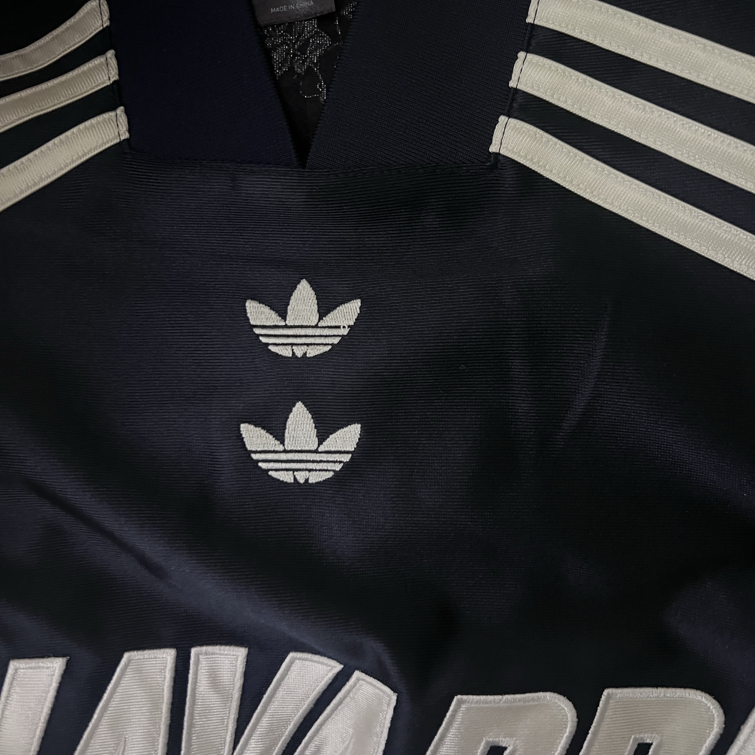 Adidas x Willy Chavarria Chavarria Long Sleeve Jersey Legend Ink Light Grey Heather - US Sizing 착용 스타일