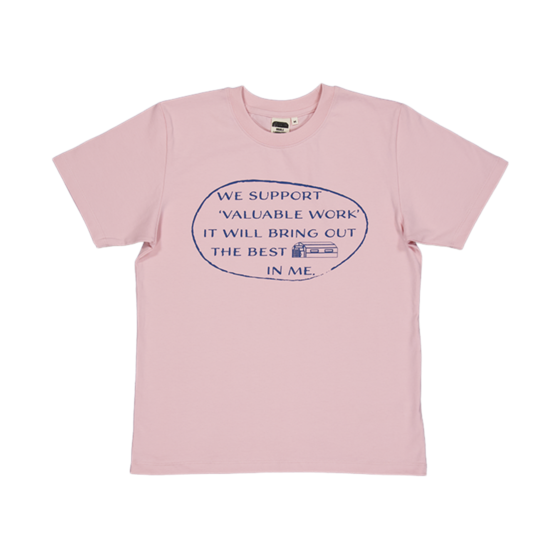 더블래버레토리 디스토티드 서클 그래픽 티셔츠 핑크(DOUBLELABORATORY Distorted circle Graphic T-shirt Pink)