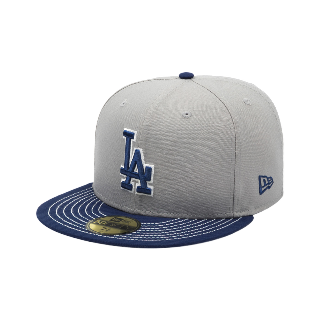 14538389 New Era MLB LA Dodgers Duck Canvas Fitted Cap Grey