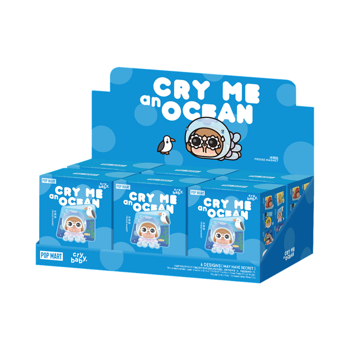 - Pop Mart Crybaby Cry Me An Ocean Series Fridge Magnet Sealed Case (6 Blind Boxes)