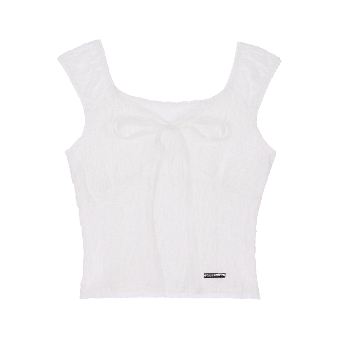 로제프란츠쉬폰 리본 크링클 슬리브리스 아이보리(Rosefrantz Chiffon Ribbon Crinkle Sleeveless [Ivory]) - 1